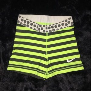 Neon Yellow & Black Striped Nike Shorts! 🐝